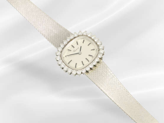 Armbanduhr: weißgoldene vintage Damenuhr mit Brill… - Foto 2