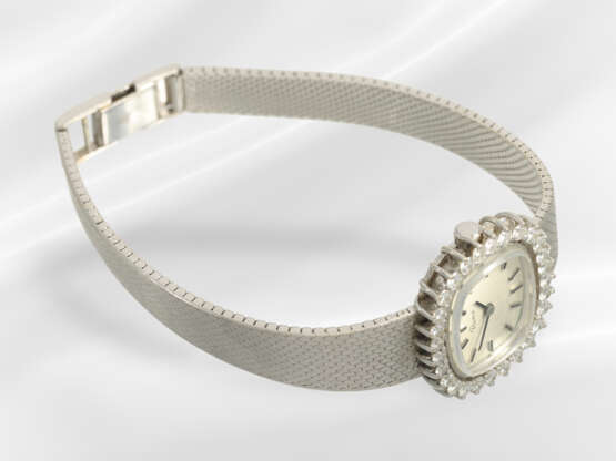 Wristwatch: white gold vintage ladies' watch with … - фото 4