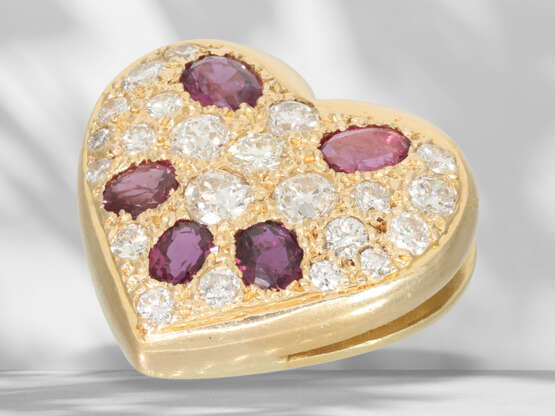 Pendant: beautiful, solidly crafted ruby/brilliant… - photo 2