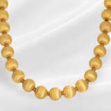 Chain/necklace: unusual 14K gold ball chain… - photo 1