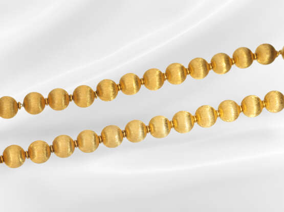 Chain/necklace: unusual 14K gold ball chain… - фото 3