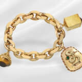 Bracelet: wide and fancy vintage charm bracelet wi… - photo 1