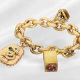 Bracelet: wide and fancy vintage charm bracelet wi… - photo 2