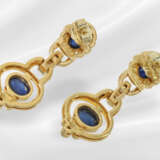 Earrings: decorative brilliant-cut diamond/sapphir… - photo 3