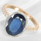 Ring: very valuable, like new sapphire/brilliant-c… - photo 1