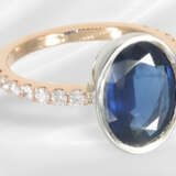 Ring: very valuable, like new sapphire/brilliant-c… - photo 2