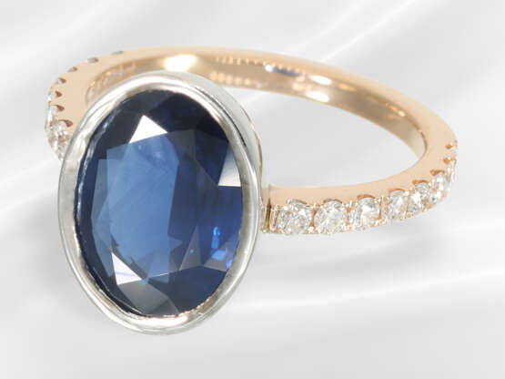 Ring: very valuable, like new sapphire/brilliant-c… - photo 3