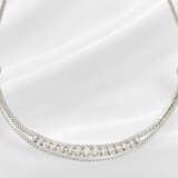 Chain/necklace: white gold vintage brilliant-cut d… - photo 1