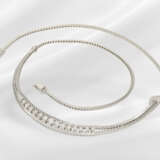 Chain/necklace: white gold vintage brilliant-cut d… - photo 2