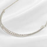 Chain/necklace: white gold vintage brilliant-cut d… - photo 3