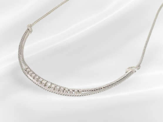 Chain/necklace: white gold vintage brilliant-cut d… - photo 3