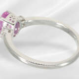 Ring: like new white gold ring with pink sapphire … - photo 4