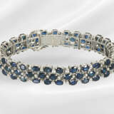 Bracelet: unusual, vintage sapphire/diamond bracel… - photo 1