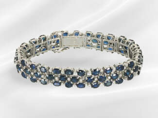 Bracelet: unusual, vintage sapphire/diamond bracel…