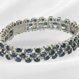 Bracelet: unusual, vintage sapphire/diamond bracel… - photo 3