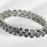 Bracelet: unusual, vintage sapphire/diamond bracel… - фото 4
