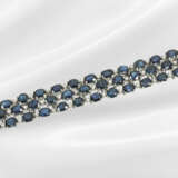 Bracelet: unusual, vintage sapphire/diamond bracel… - фото 5