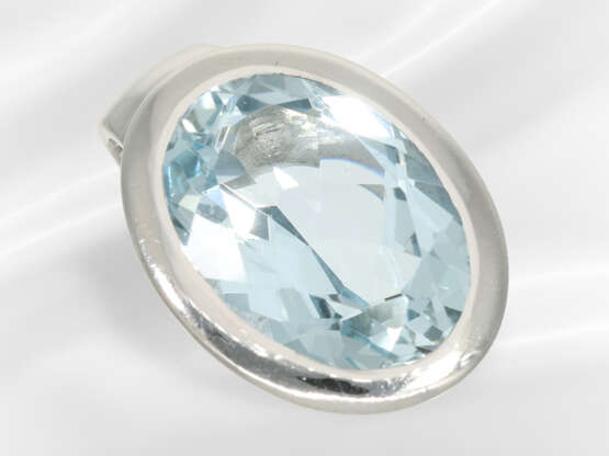 Pendant: solid aquamarine pendant, brand jewellery… - photo 2