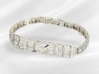 Bracelet: very beautiful, antique platinum art dec…