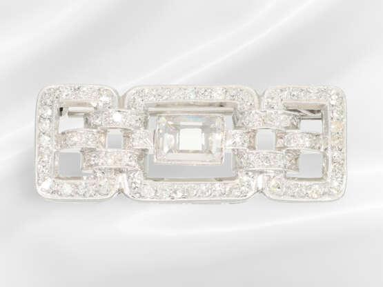 Brooch: very beautiful antique diamond brooch, pro… - фото 3