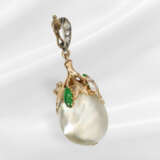 Pendant: antique pendant with large natural pearl,… - photo 2