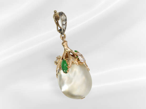 Pendant: antique pendant with large natural pearl,… - фото 2