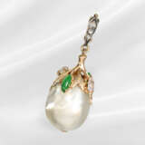 Pendant: antique pendant with large natural pearl,… - фото 4