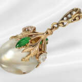 Pendant: antique pendant with large natural pearl,… - фото 5