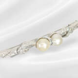 Brooch/pin: very elegant and high-quality pearl/di… - photo 3