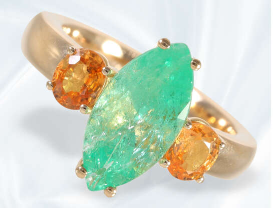 Neuwertiger handgefertigter Ring mit Smaragd von c… - Foto 1