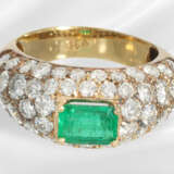 Ring: very decorative vintage emerald/brilliant-cu… - photo 3