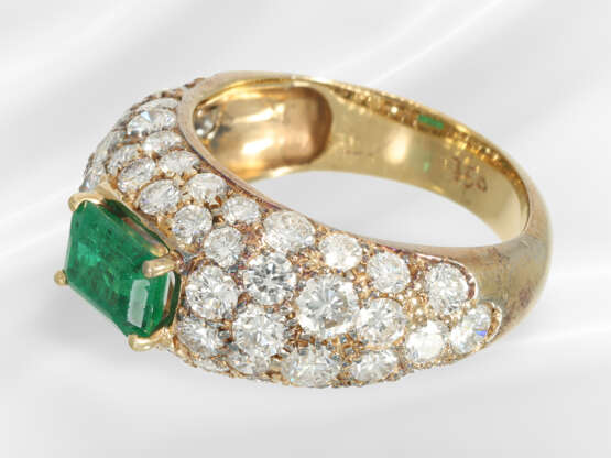 Ring: very decorative vintage emerald/brilliant-cu… - photo 4