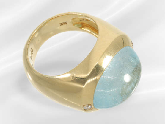 Ring: high-quality modern handwork, 18K gold with … - photo 2