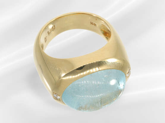 Ring: high-quality modern handwork, 18K gold with … - photo 3