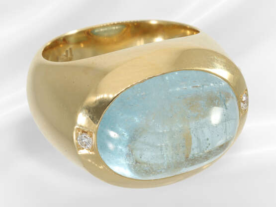 Ring: high-quality modern handwork, 18K gold with … - photo 5