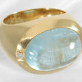 Ring: high-quality modern handwork, 18K gold with … - photo 5