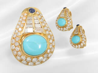Extremely decorative turquoise/sapphire jewellery …