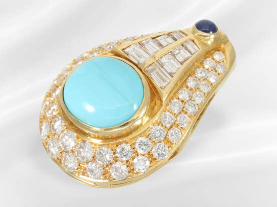 Extremely decorative turquoise/sapphire jewellery … - фото 3