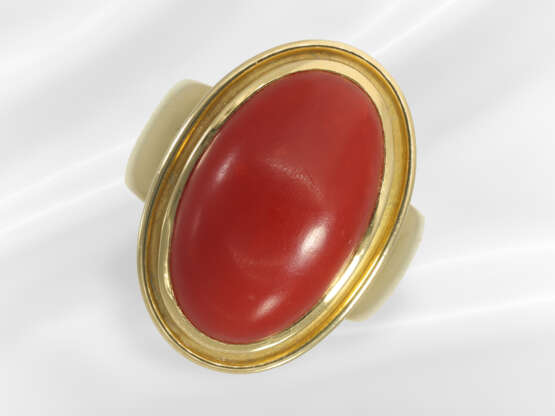 Ring: extremely beautiful and solid coral ring, fi… - photo 1