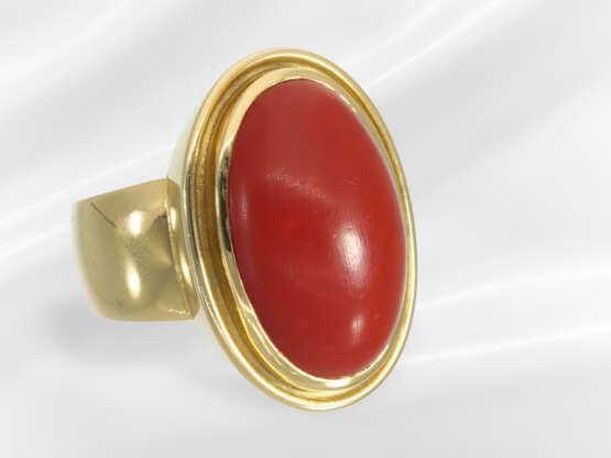 Ring: extremely beautiful and solid coral ring, fi… - photo 2