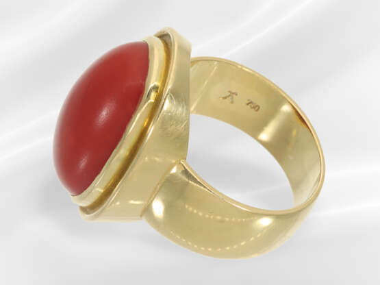 Ring: extremely beautiful and solid coral ring, fi… - photo 4