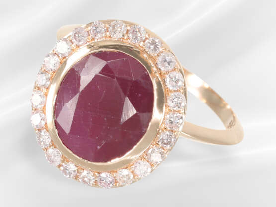 Ring: very fine gold ring with precious ruby of 4.… - фото 1