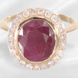 Ring: very fine gold ring with precious ruby of 4.… - photo 2
