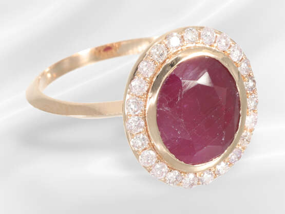 Ring: very fine gold ring with precious ruby of 4.… - photo 4