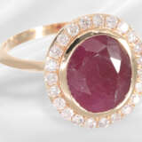 Ring: very fine gold ring with precious ruby of 4.… - photo 5