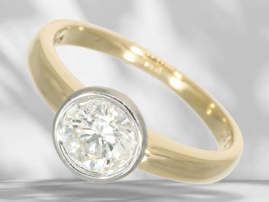 Ring: brilliant-cut diamond solitaire goldsmith ri… - фото 1