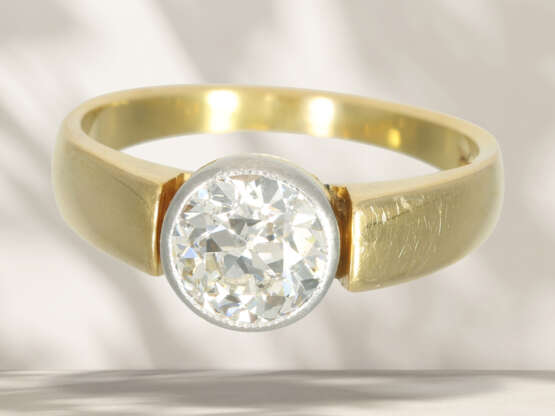 Ring: vintage Solitär-Diamant-Goldschmiedering, Al… - Foto 2