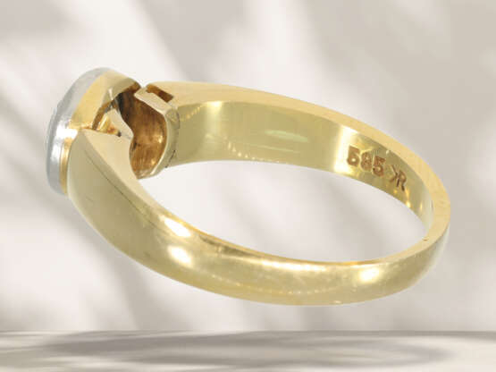 Ring: vintage Solitär-Diamant-Goldschmiedering, Al… - Foto 4
