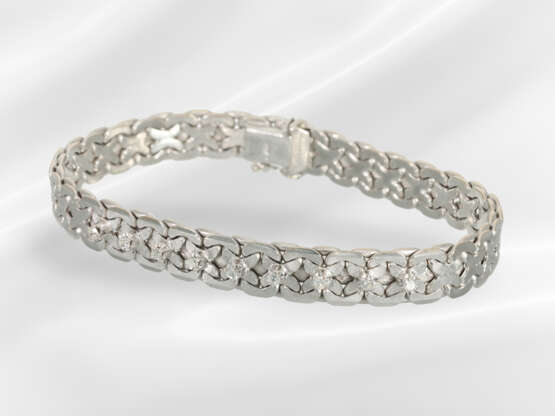 Armband: attraktives weißgoldenes Diamant/Goldschm… - Foto 2
