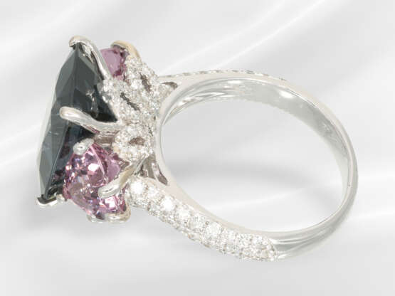 Ring: like new, handmade and very fine spinel/bril… - фото 6